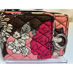 Vera Bradley Mocha Rouge Double ID Wristlet/Wallet